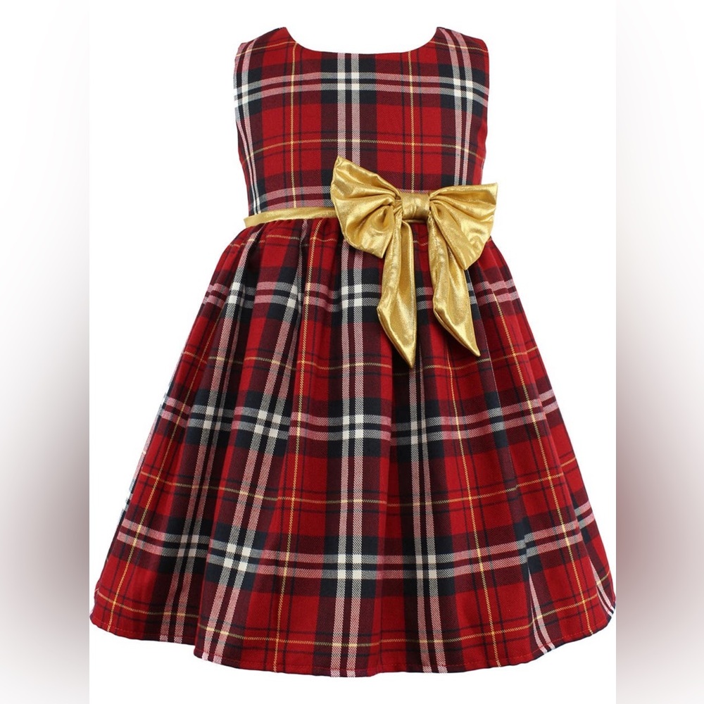 NWT Plaid Fit & Flare Cotton Dress